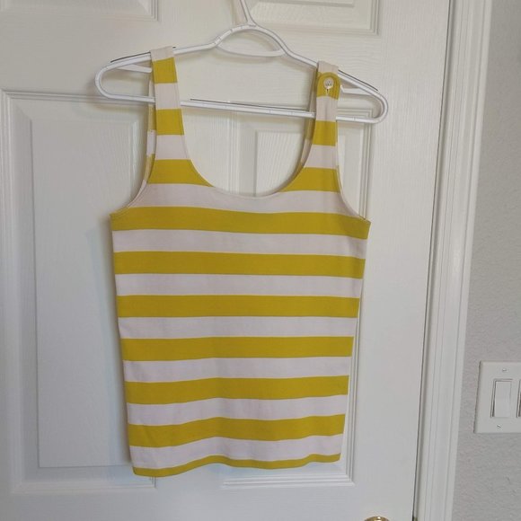 Ralph Lauren Tops - RALPH LAUREN SPORT SUNNY YELLOW AND WHITE TANK, M